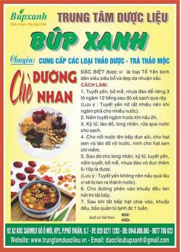 Chè dưỡng nhan trung tâm dược liệu búpxanh